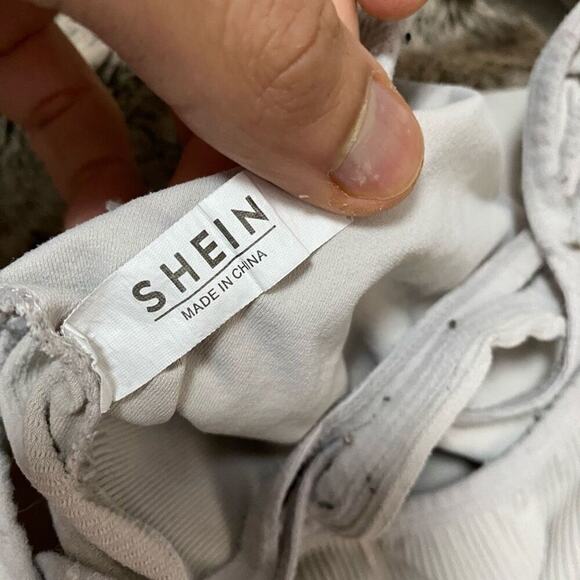 Shein Gray Ribbed Workout Bra | Sz S (NO SIZE TAG) - Picture 4 of 4